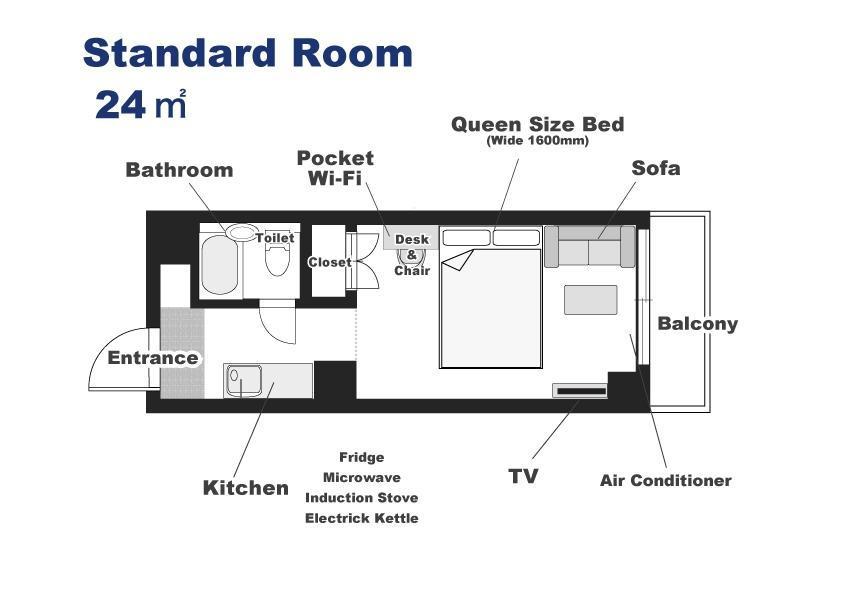 Ookini Hotels Karasuma Gojo Apartment 京都 客房 照片
